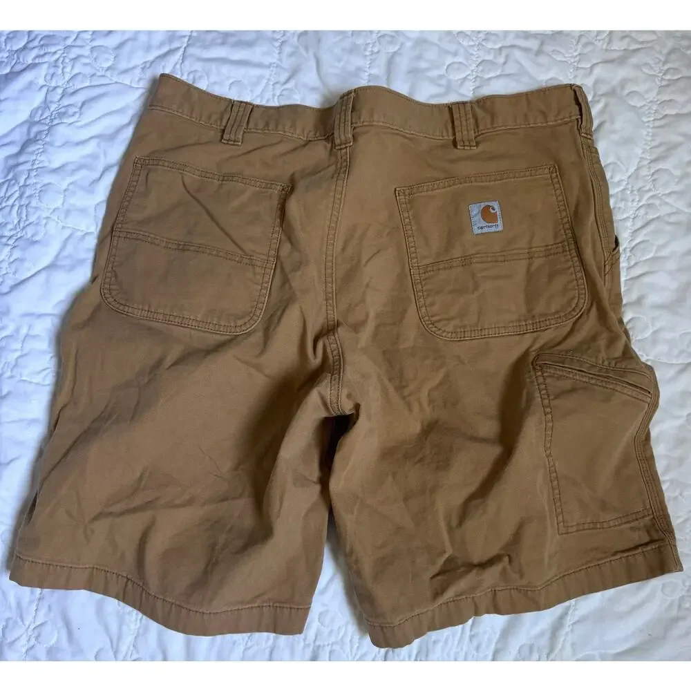 Carhartt Relaxed Fit Shorts Men's Size 40 Tan Khaki Mid Length